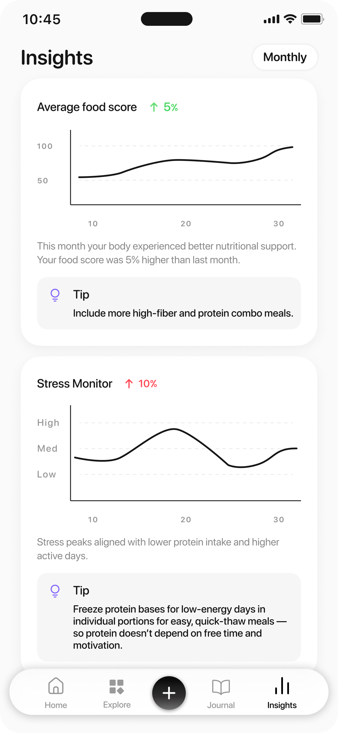 Track patterns over time